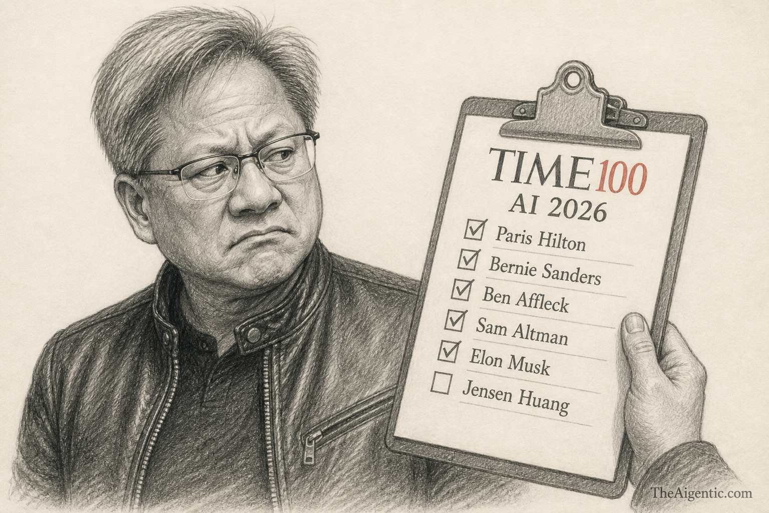 TIME left Jensen Huang off its AI 100. Credibility check?
